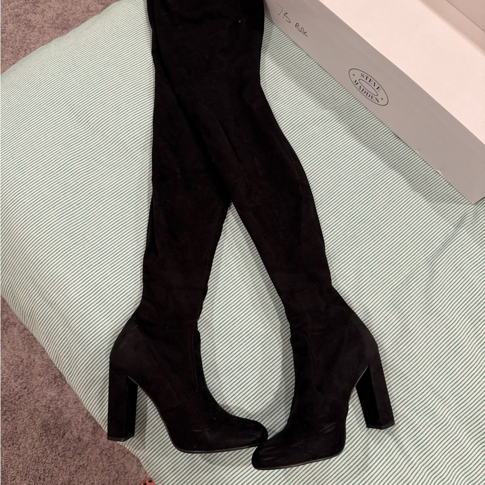 Steve Madden Black Over-the-Knee Boots